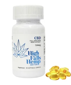 HIGH FALLS HEMP - SOFTGELS - FULL SPECTRUM CBD HEMP EXTRACT - 30 SOFTGELS (750MG PER JAR - 25MG EACH)